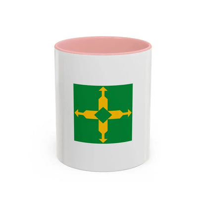 Flag of the Federal District Brazil - Accent Coffee Mug 11oz Pink - Go Mug Yourself