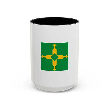 Flag of the Federal District Brazil - Accent Coffee Mug 15oz Black - Go Mug Yourself