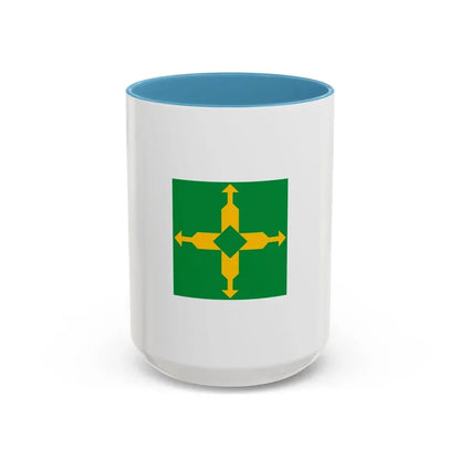 Flag of the Federal District Brazil - Accent Coffee Mug 15oz Light Blue - Go Mug Yourself