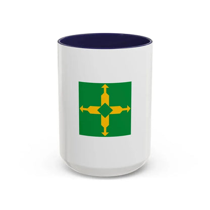 Flag of the Federal District Brazil - Accent Coffee Mug 15oz Navy - Go Mug Yourself