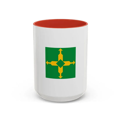 Flag of the Federal District Brazil - Accent Coffee Mug 15oz Red - Go Mug Yourself