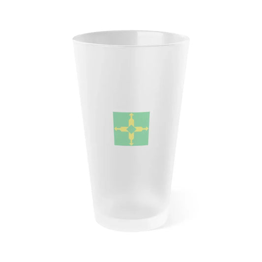 Flag of the Federal District Brazil - Frosted Pint Glass 16oz 16oz Frosted - Go Mug Yourself