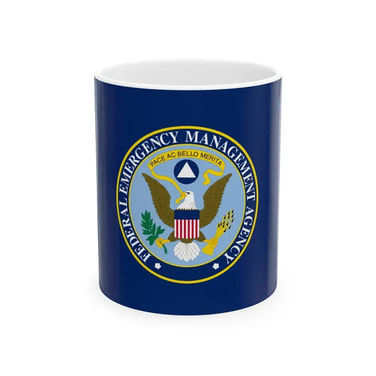 Flag of the Federal Emergency Management Agency (United States) White Coffee Mug 11oz - Go Mug Yourself