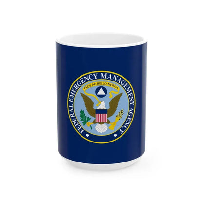 Flag of the Federal Emergency Management Agency (United States) White Coffee Mug 15oz - Go Mug Yourself