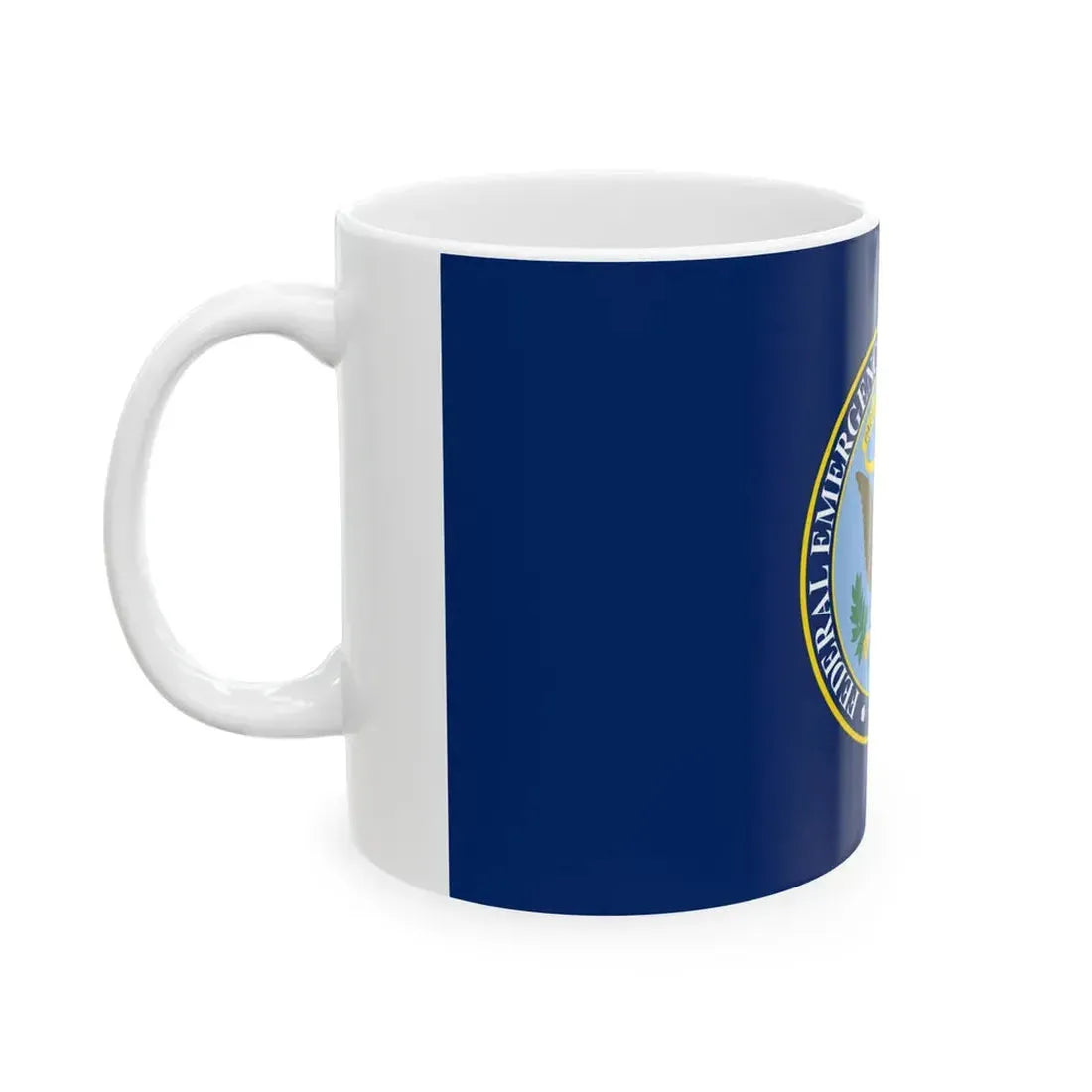 Flag of the Federal Emergency Management Agency (United States) White Coffee Mug - Go Mug Yourself