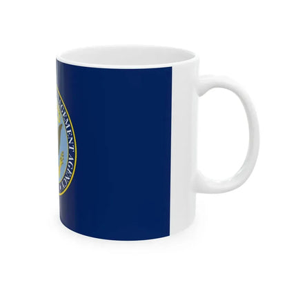 Flag of the Federal Emergency Management Agency (United States) White Coffee Mug - Go Mug Yourself