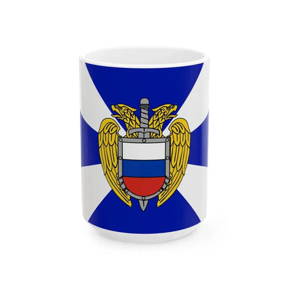 Flag of the Federal Guard Service (Russia) White Coffee Mug 15oz - Go Mug Yourself