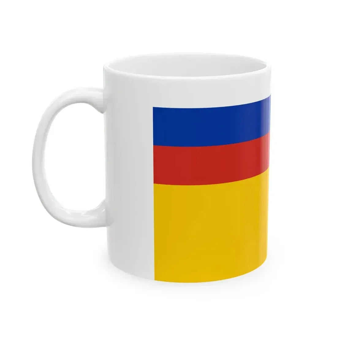 Flag of the Federal service on supervision in sphere of protection of the rights of consumers (Russia) White Coffee Mug - Go Mug Yourself