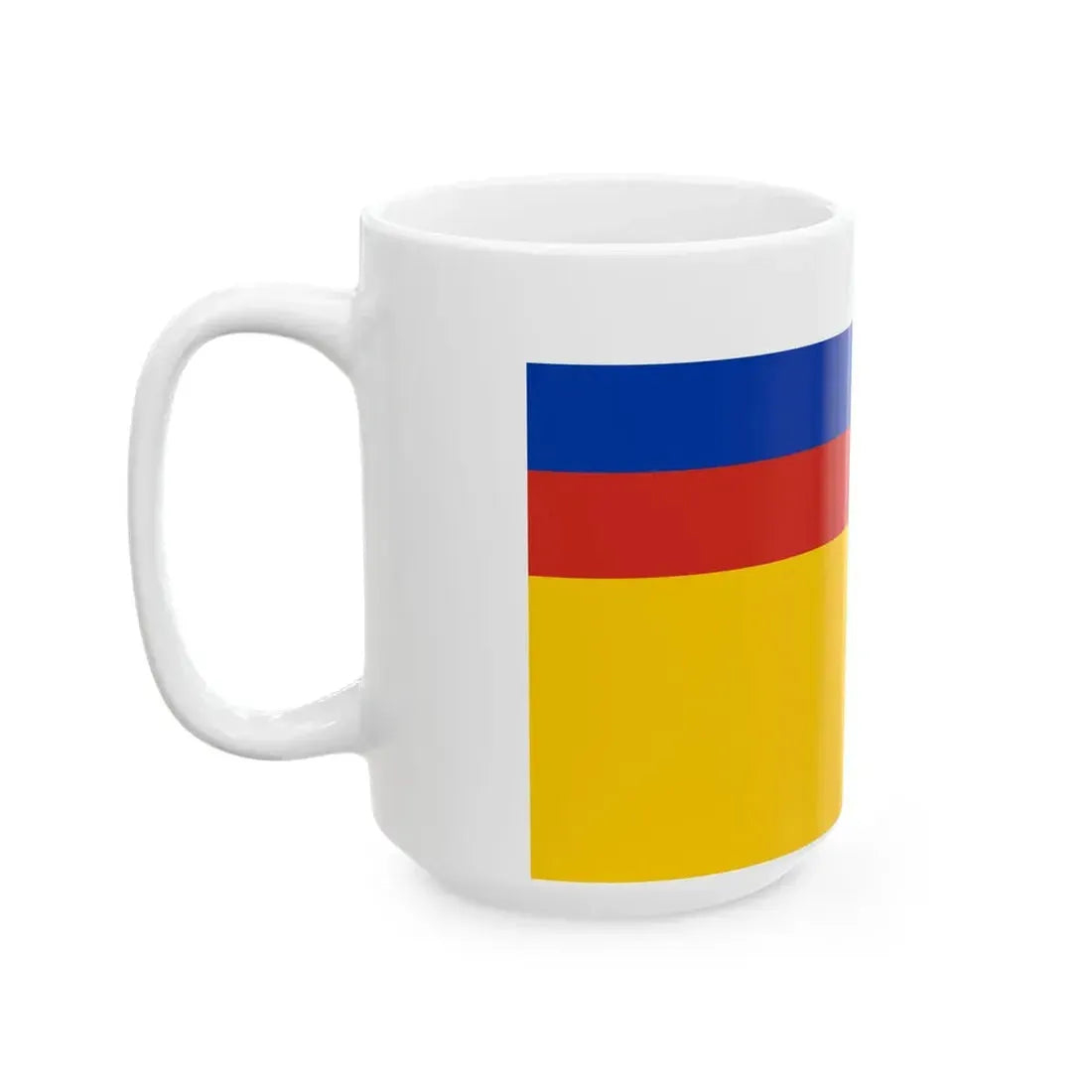 Flag of the Federal service on supervision in sphere of protection of the rights of consumers (Russia) White Coffee Mug - Go Mug Yourself