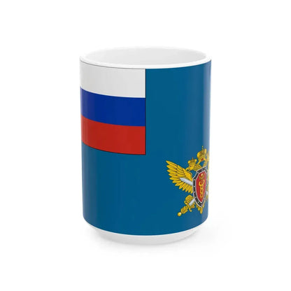 Flag of the Federal Tax Police Service of the Russian Federation 1997 (Russia) White Coffee Mug 15oz - Go Mug Yourself