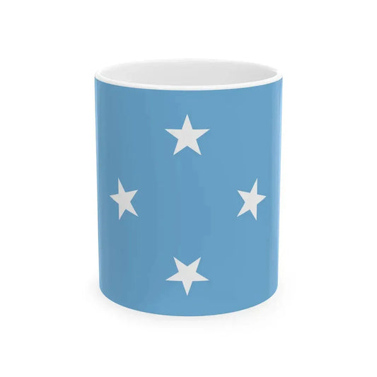 Flag of the Federated States of Micronesia 3-2 (Micronesia) White Coffee Mug 11oz - Go Mug Yourself