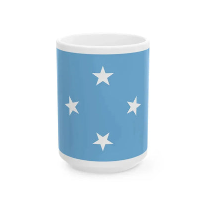 Flag of the Federated States of Micronesia 3-2 (Micronesia) White Coffee Mug 15oz - Go Mug Yourself