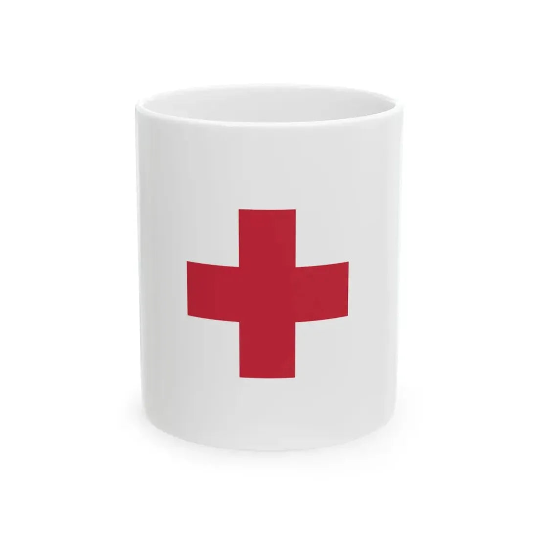 Flag of the field hospitals of the Royal Hungarian Defence Forces 1939 (Hungary) White Coffee Mug 11oz - Go Mug Yourself