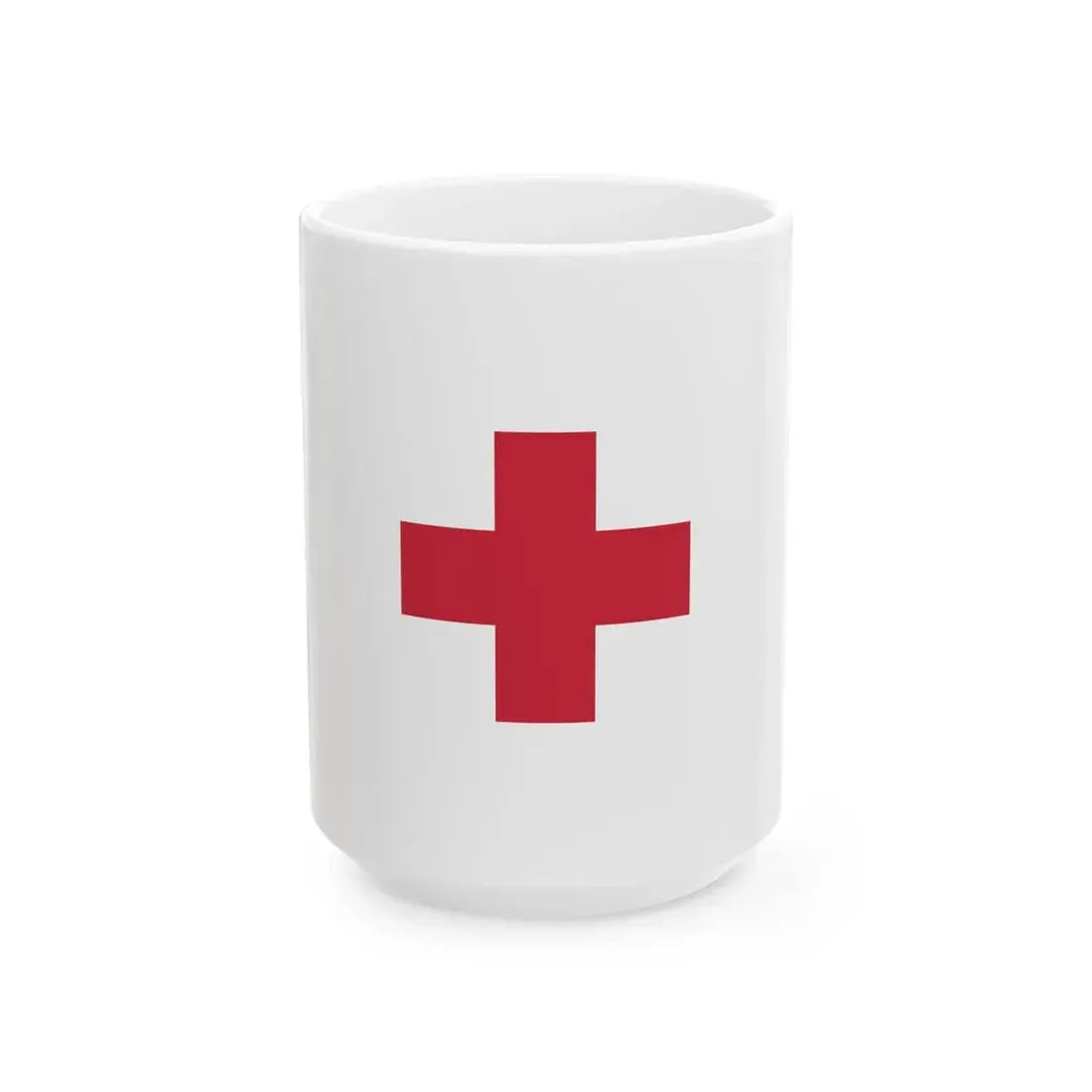 Flag of the field hospitals of the Royal Hungarian Defence Forces 1939 (Hungary) White Coffee Mug 15oz - Go Mug Yourself