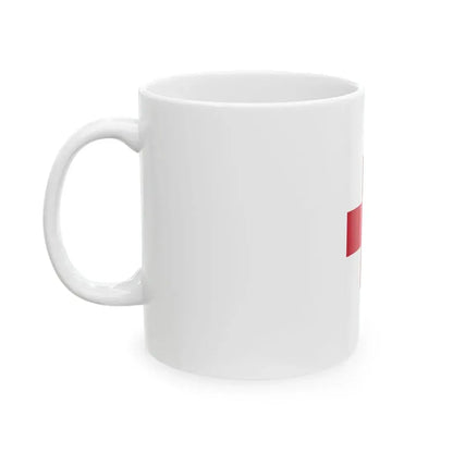 Flag of the field hospitals of the Royal Hungarian Defence Forces 1939 (Hungary) White Coffee Mug - Go Mug Yourself