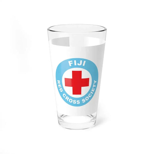 Flag of the Fiji Red Cross Society (Fiji) Pint Glass 16oz 16oz - Go Mug Yourself
