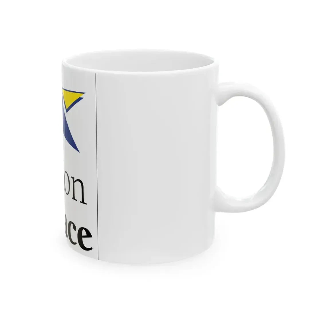 Flag of the former Region of Alsace (Belgium) White Coffee Mug - Go Mug Yourself