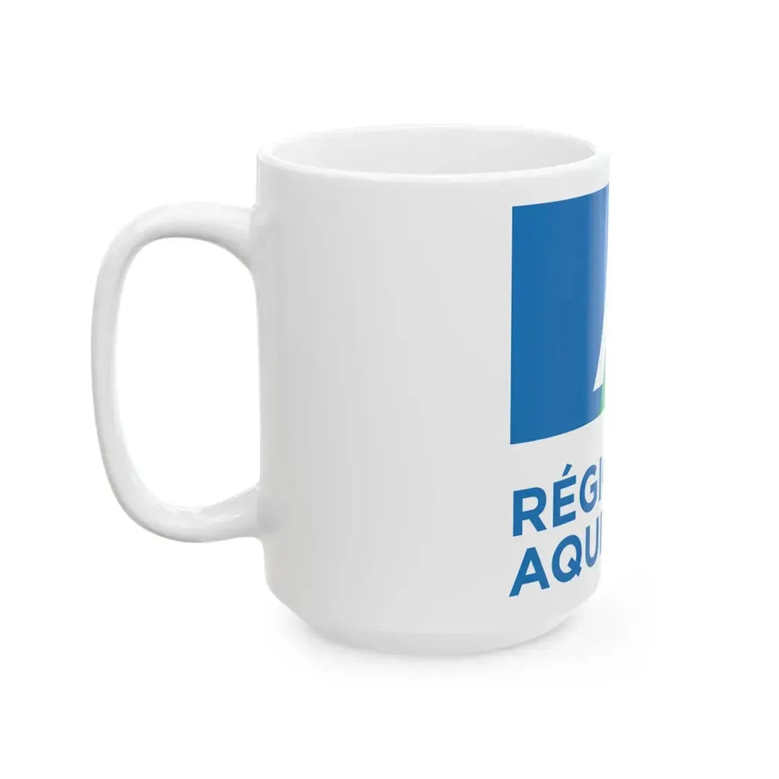 Flag of the former Region of Aquitaine (Belgium) White Coffee Mug - Go Mug Yourself