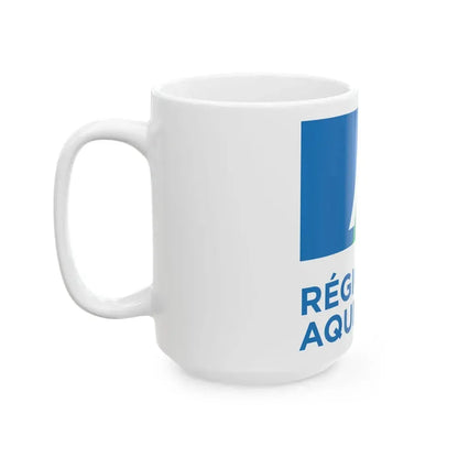 Flag of the former Region of Aquitaine (Belgium) White Coffee Mug - Go Mug Yourself