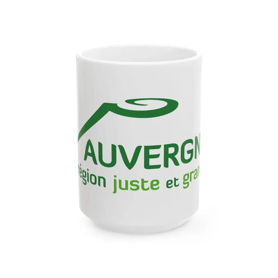 Flag of the former Region of Auvergne (Belgium) White Coffee Mug 15oz - Go Mug Yourself