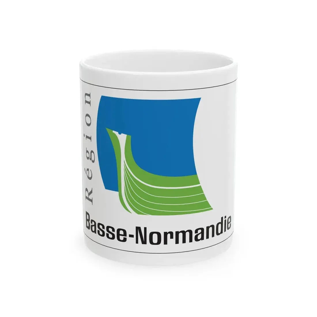Flag of the former Region of Basse-Normandie (Belgium) White Coffee Mug 11oz - Go Mug Yourself