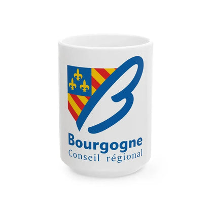 Flag of the former Region of Bourgogne (Belgium) White Coffee Mug 15oz - Go Mug Yourself