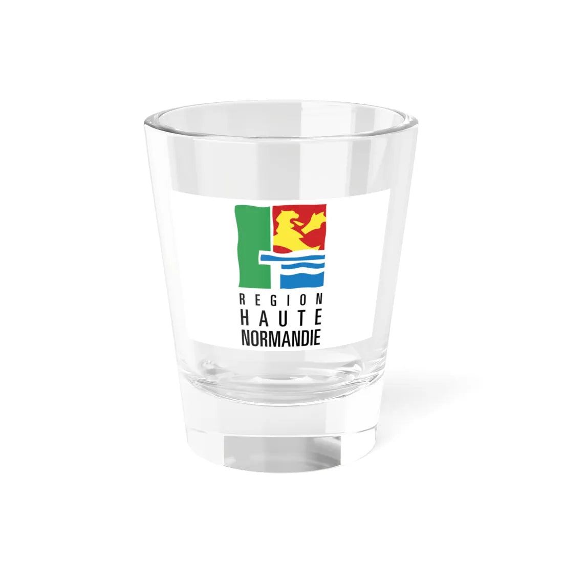 Flag of the former Region of Haute-Normandie (Belgium) Shot Glass 1.5oz 1.5oz - Go Mug Yourself