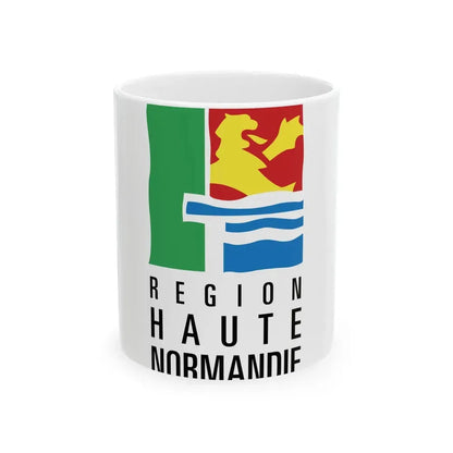 Flag of the former Region of Haute-Normandie (Belgium) White Coffee Mug 11oz - Go Mug Yourself