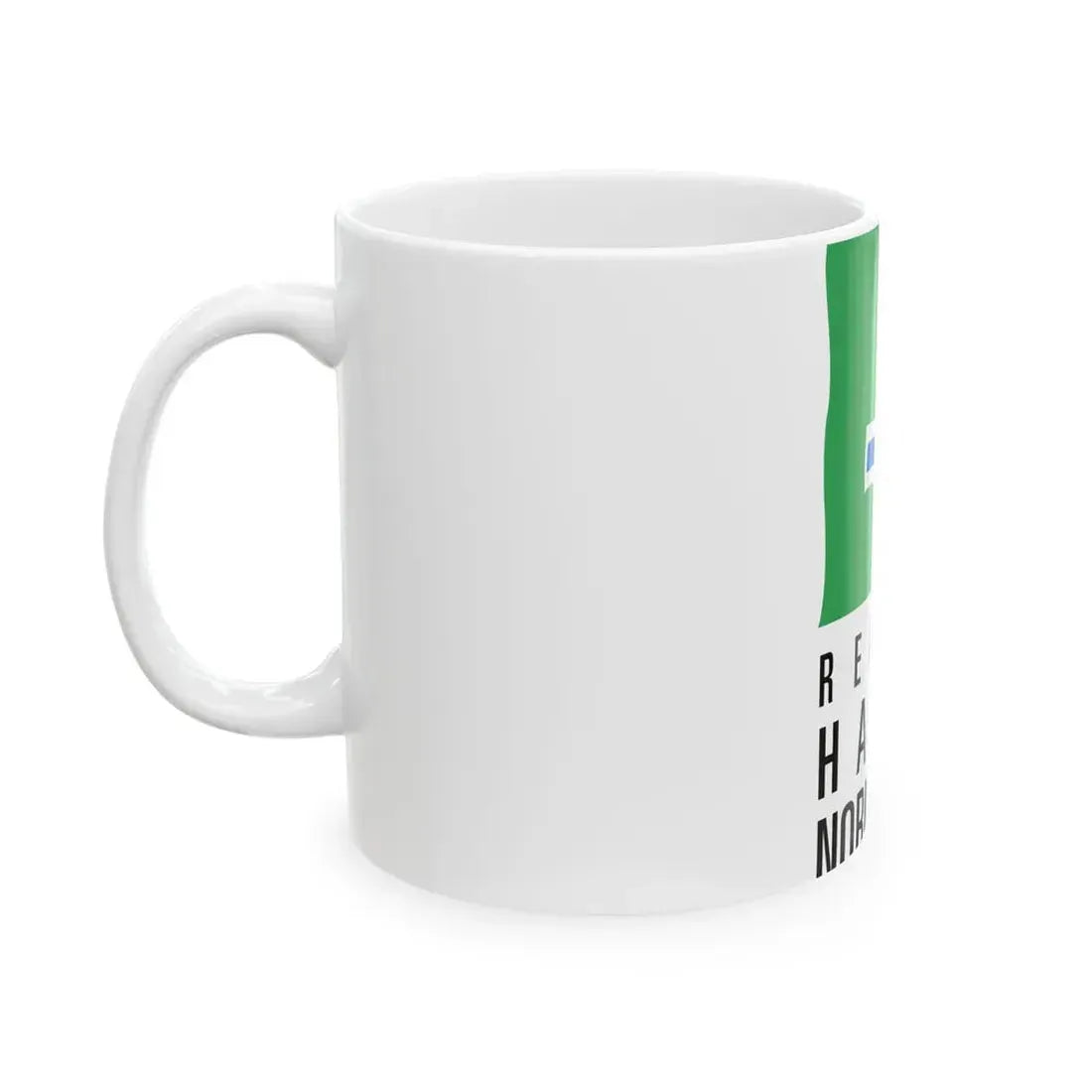 Flag of the former Region of Haute-Normandie (Belgium) White Coffee Mug - Go Mug Yourself