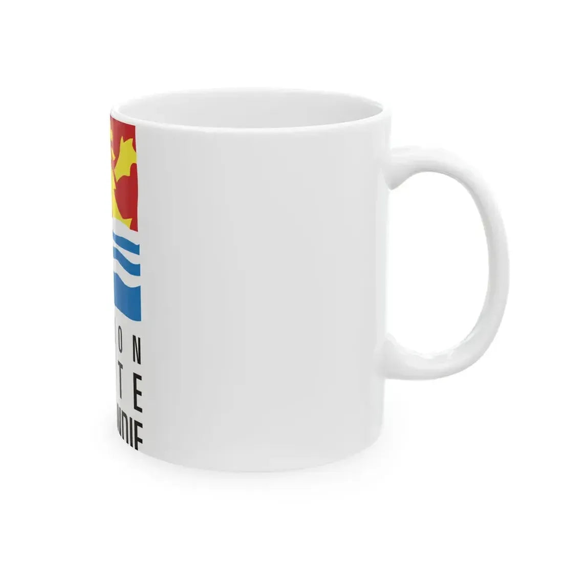 Flag of the former Region of Haute-Normandie (Belgium) White Coffee Mug - Go Mug Yourself