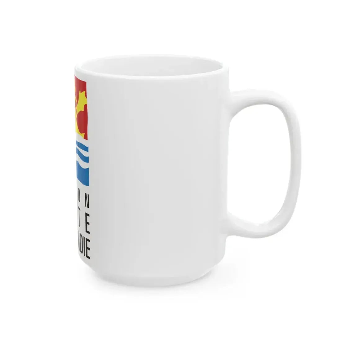 Flag of the former Region of Haute-Normandie (Belgium) White Coffee Mug - Go Mug Yourself