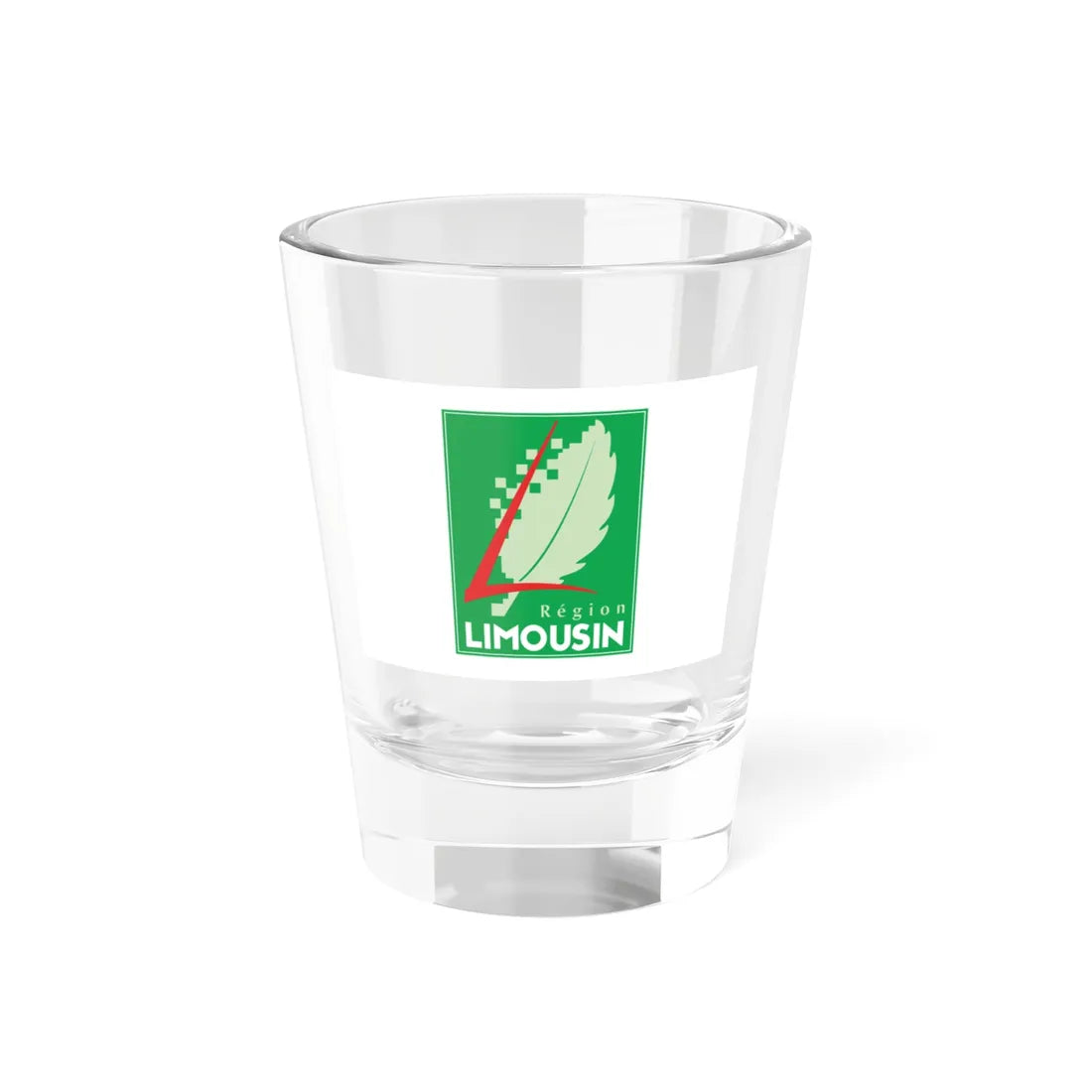 Flag of the former Region of Limousin (Belgium) Shot Glass 1.5oz 1.5oz - Go Mug Yourself