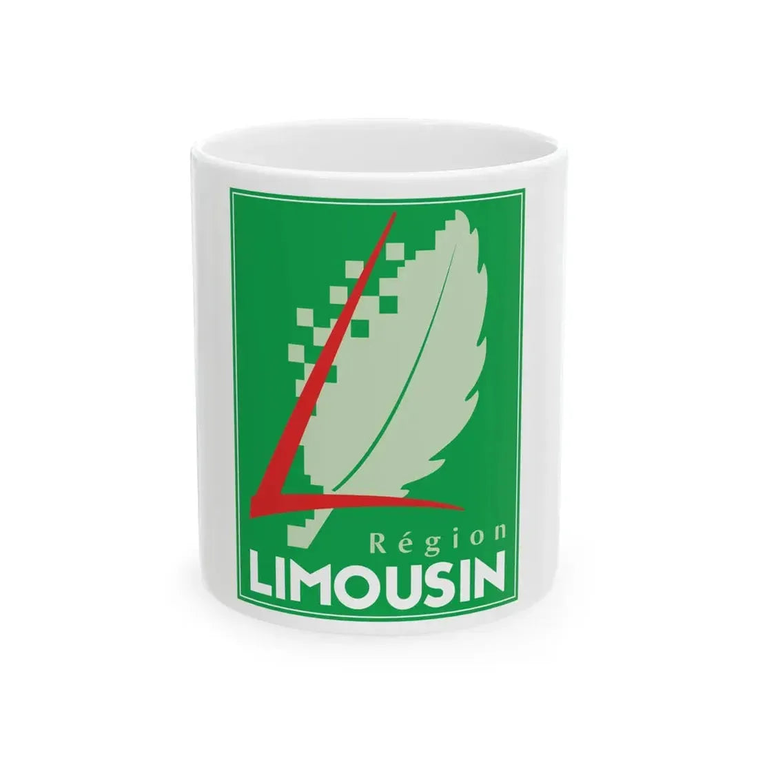 Flag of the former Region of Limousin (Belgium) White Coffee Mug 11oz - Go Mug Yourself