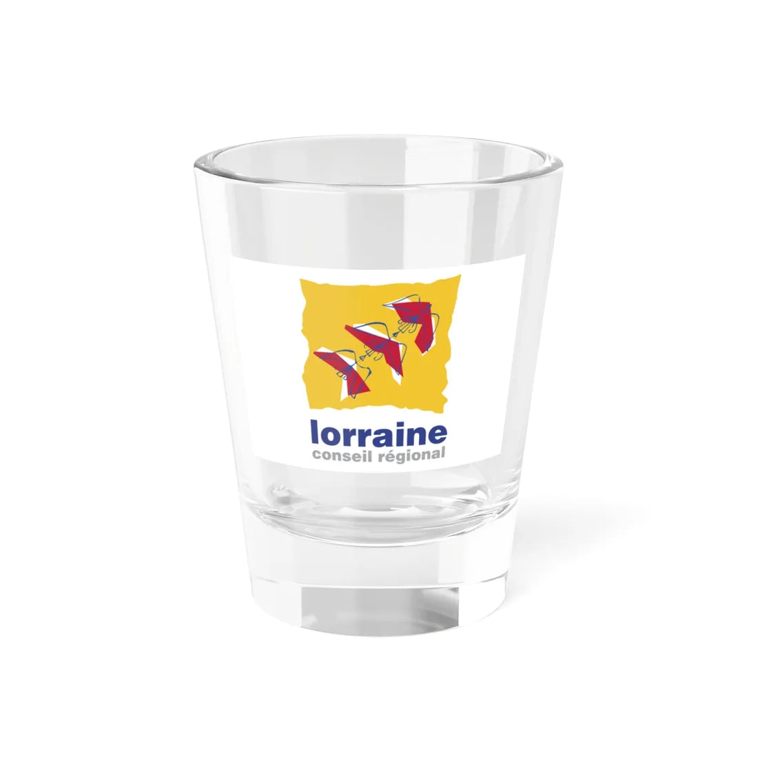 Flag of the former Region of Lorraine (Belgium) Shot Glass 1.5oz 1.5oz - Go Mug Yourself