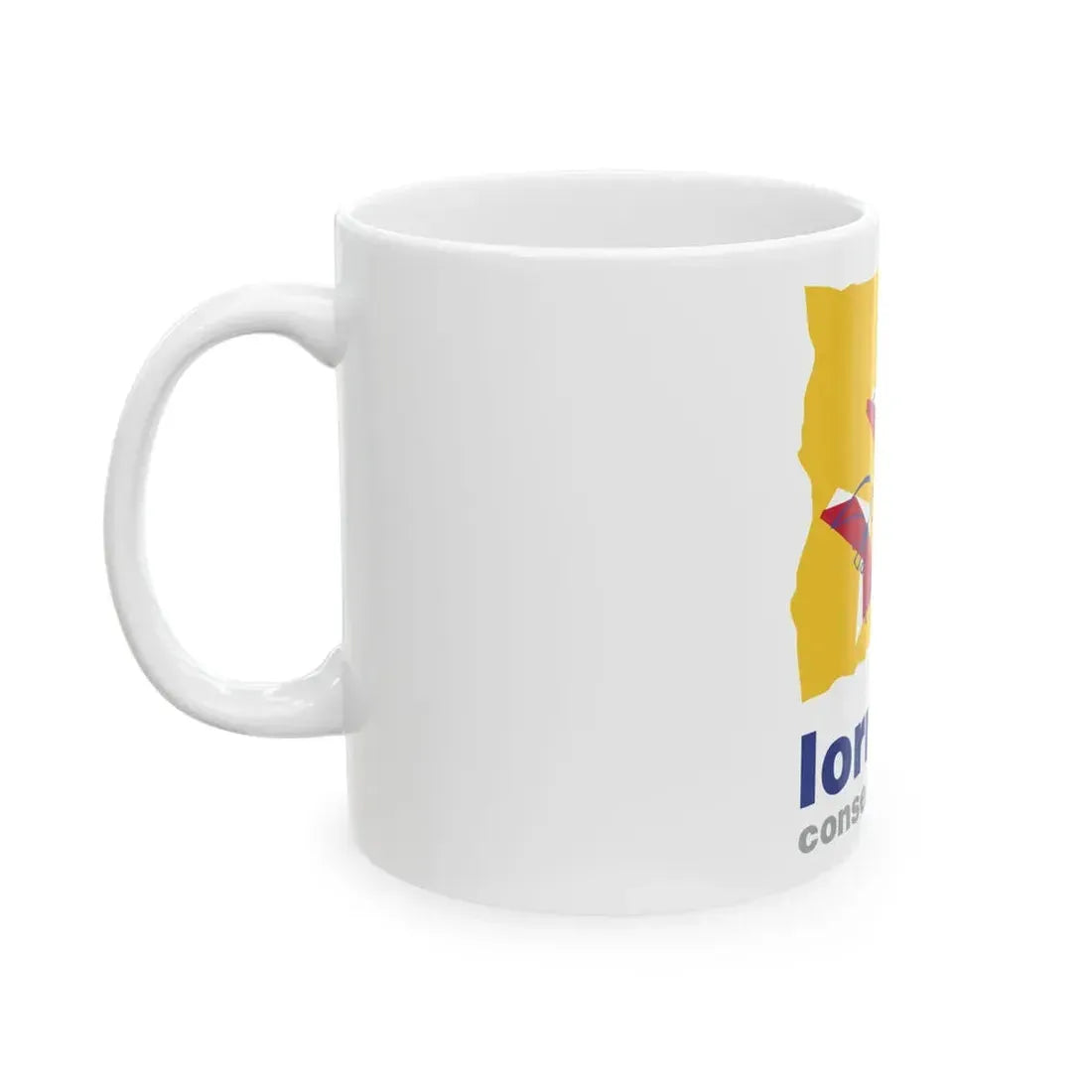 Flag of the former Region of Lorraine (Belgium) White Coffee Mug - Go Mug Yourself