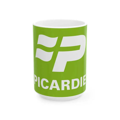 Flag of the former Region of Picardie (Belgium) White Coffee Mug 15oz - Go Mug Yourself