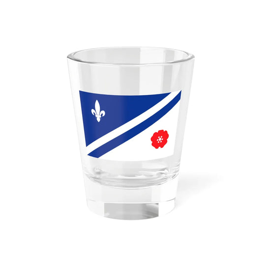 Flag of the Franco Albertains (Canada) Shot Glass 1.5oz 1.5oz - Go Mug Yourself