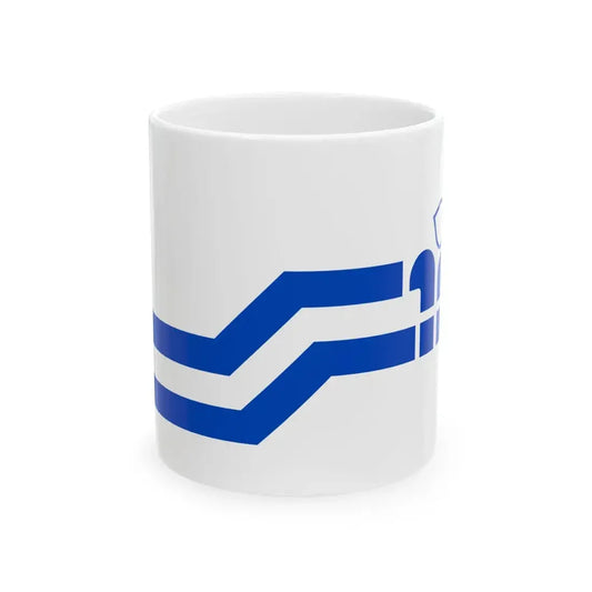 Flag of the Franco-Colombiens (Canada) White Coffee Mug 11oz - Go Mug Yourself
