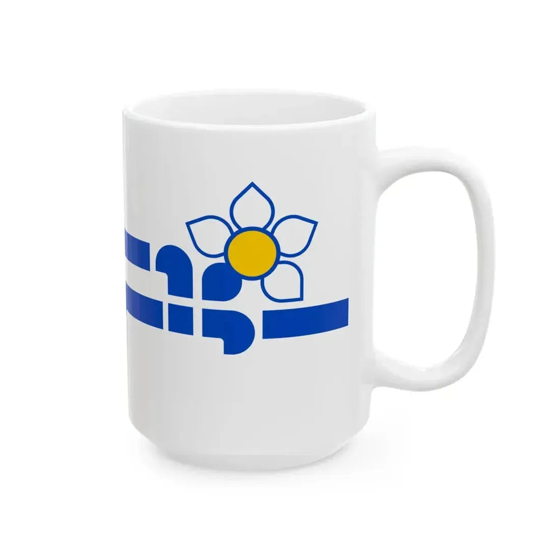 Flag of the Franco-Colombiens (Canada) White Coffee Mug - Go Mug Yourself
