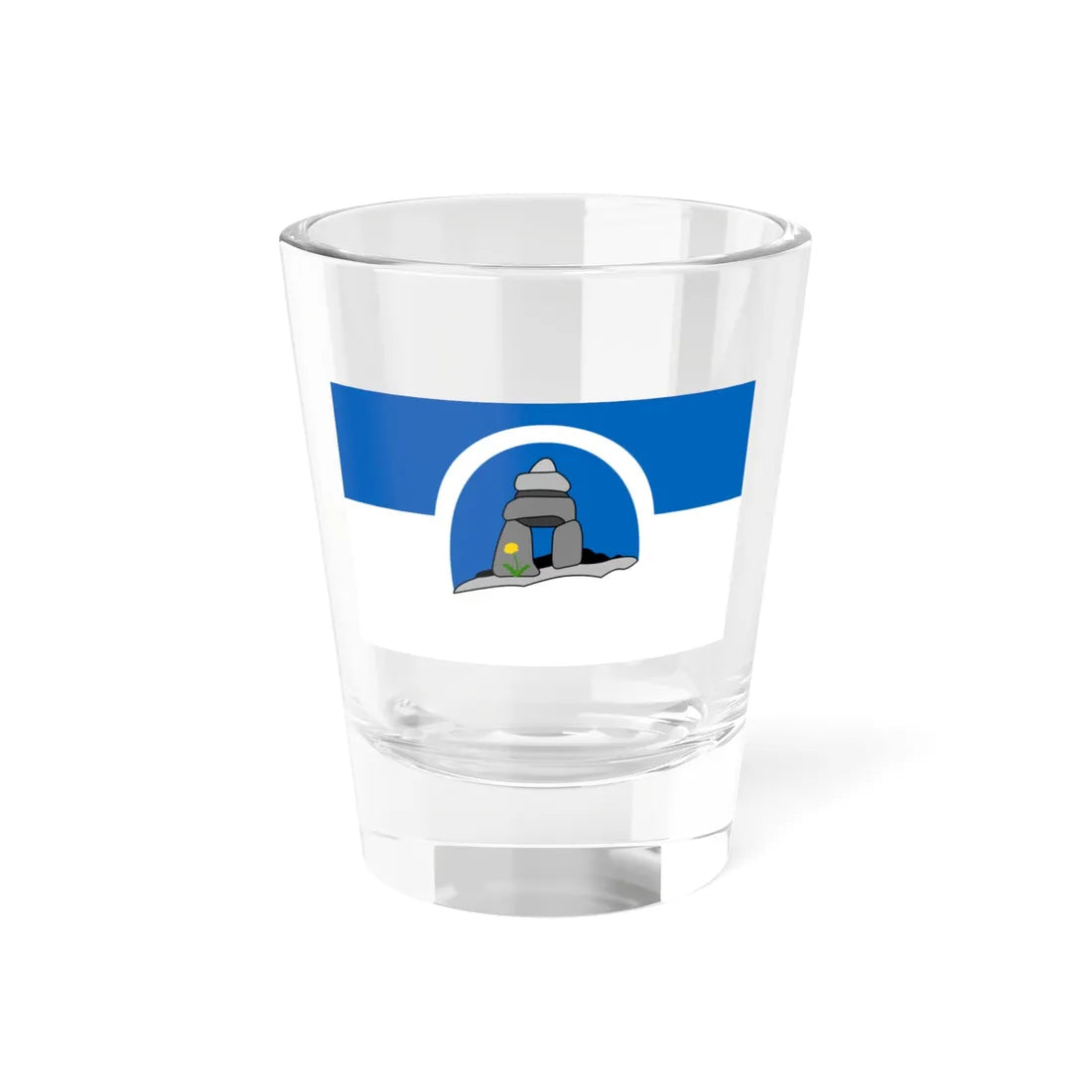 Flag of the Franco-Nunavois (Canada) Shot Glass 1.5oz 1.5oz - Go Mug Yourself