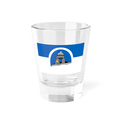 Flag of the Franco-Nunavois (Canada) Shot Glass 1.5oz 1.5oz - Go Mug Yourself