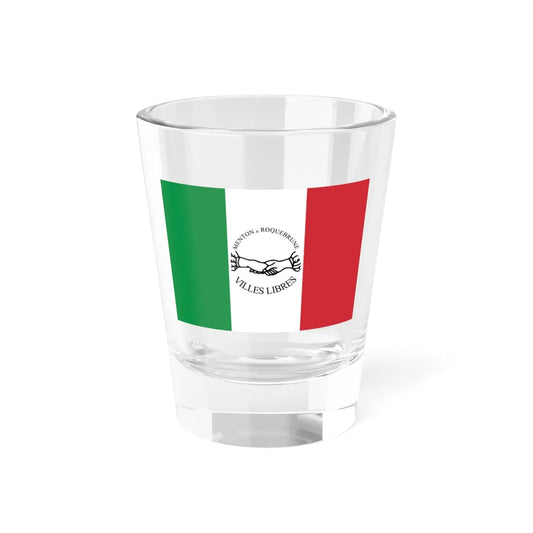 Flag of the Free Cities of Menton and Roquebrune 1848-1849 (Belgium) Shot Glass 1.5oz 1.5oz - Go Mug Yourself