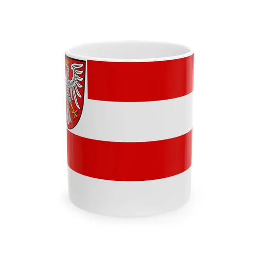 Flag of the Free City of Frankfurt (Germany) White Coffee Mug 11oz - Go Mug Yourself