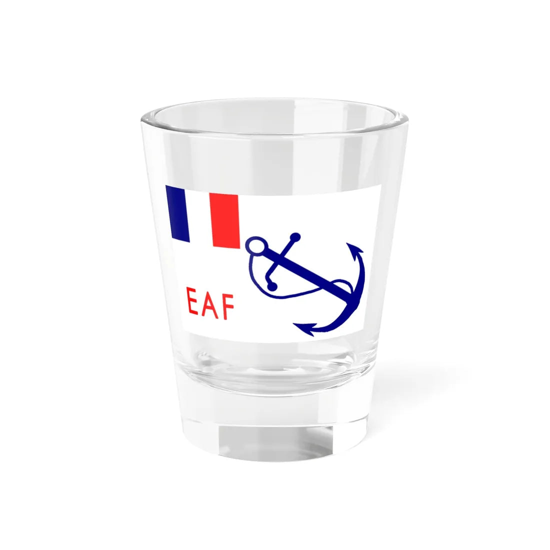 Flag of the French East Asian Company 1902-1920s (Belgium) Shot Glass 1.5oz 1.5oz - Go Mug Yourself