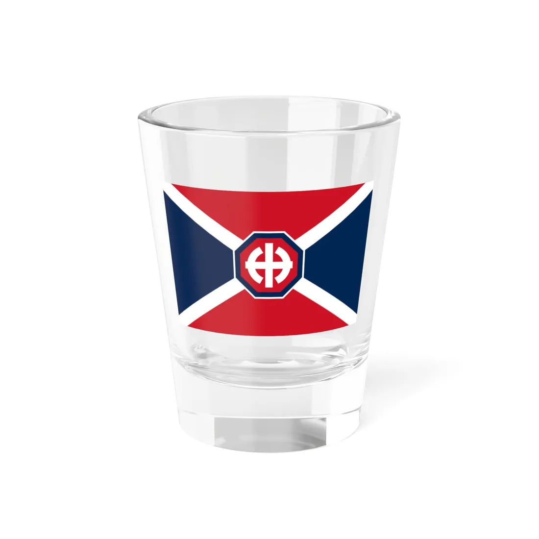 Flag of the French Popular Party Parti Populaire Français (Belgium) Shot Glass 1.5oz 1.5oz - Go Mug Yourself