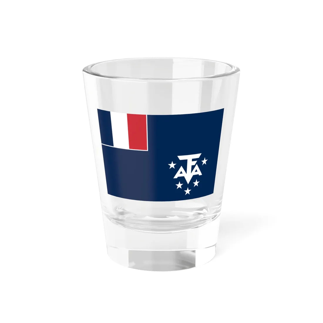 Flag of the French Southern and Antarctic Lands 2020 (France) Shot Glass 1.5oz 1.5oz - Go Mug Yourself