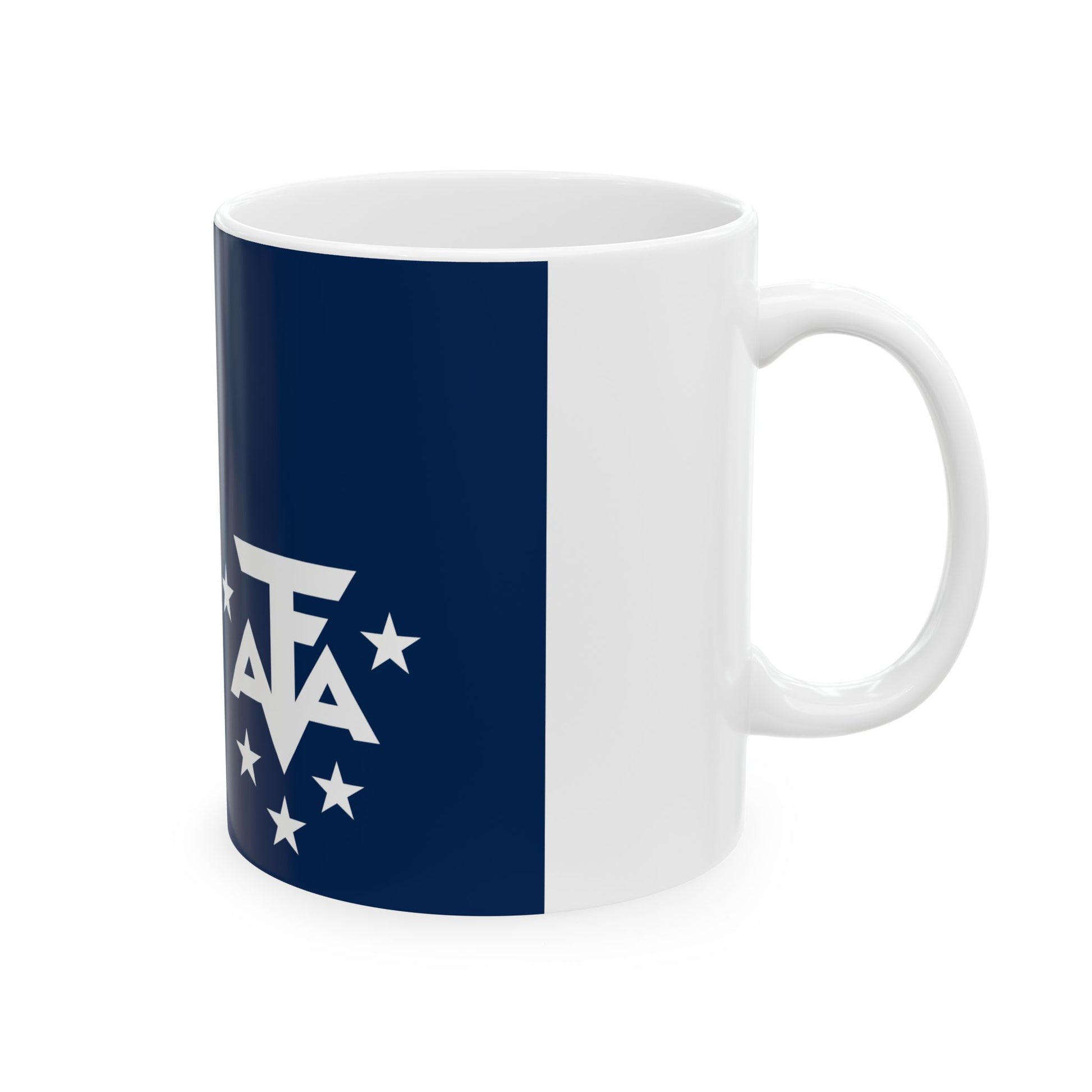 Flag of the French Southern and Antarctic Lands 2020 (France) White Coffee Mug-Go Mug Yourself