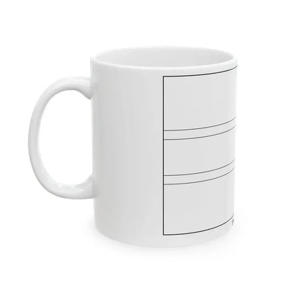 Flag of the Gambia colouring page (Gambia) White Coffee Mug - Go Mug Yourself