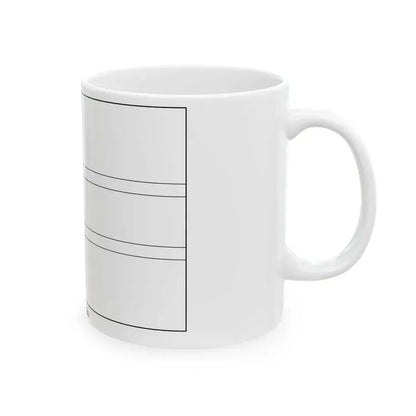 Flag of the Gambia colouring page (Gambia) White Coffee Mug - Go Mug Yourself