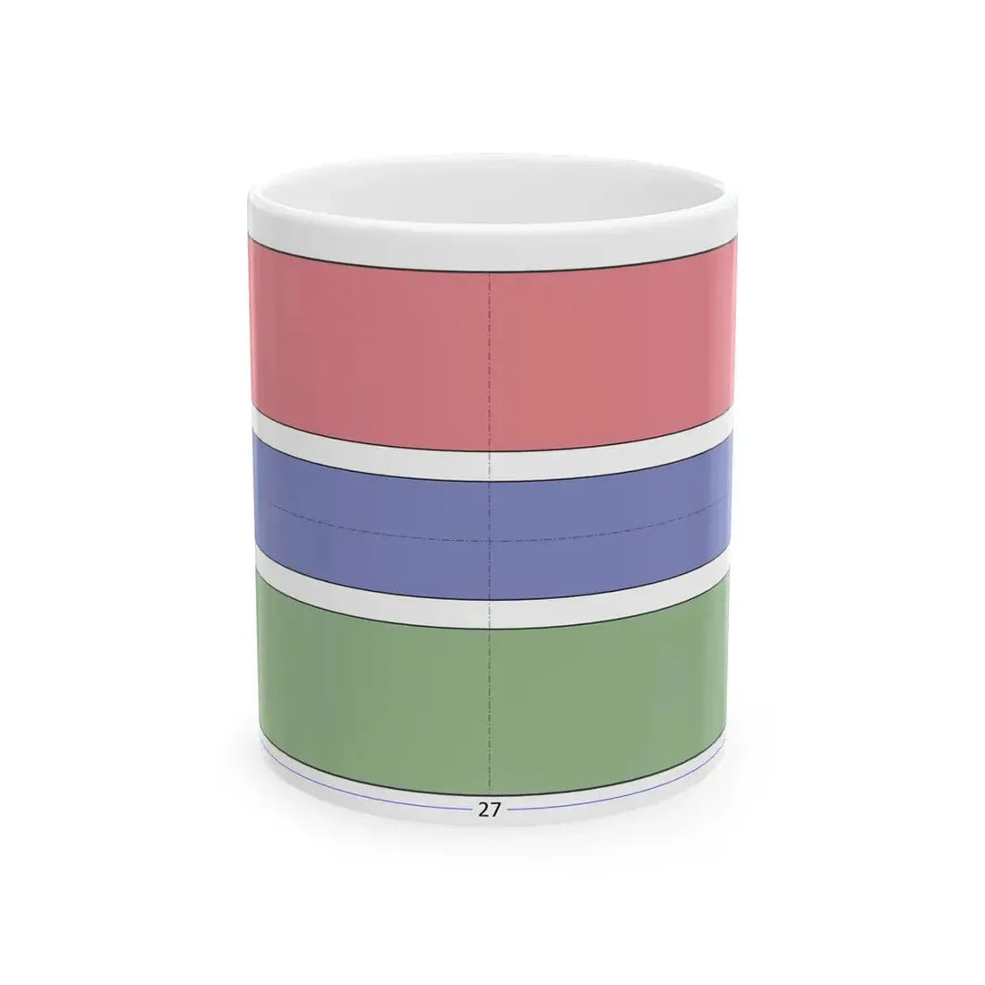 Flag of the Gambia construction sheet (Gambia) White Coffee Mug 11oz - Go Mug Yourself